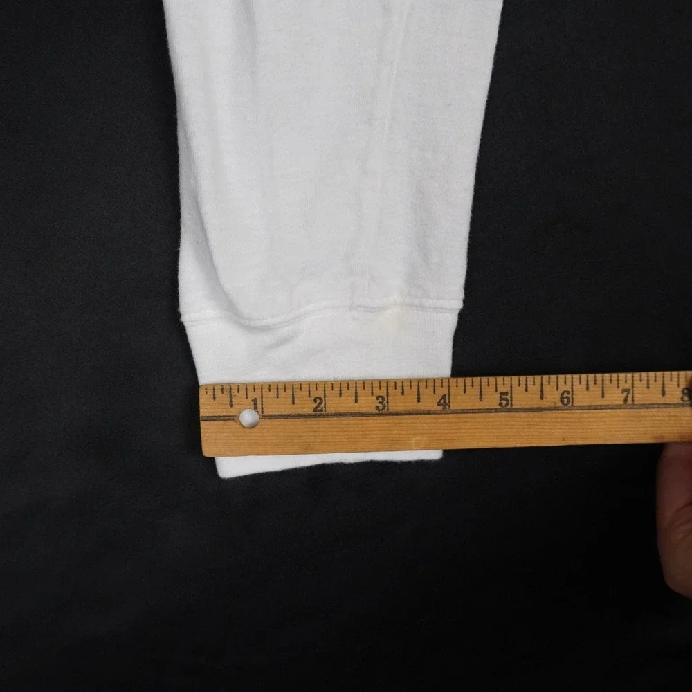 J. Crew Slub Cotton Yarns Long Sleeve Pocket Tee Mens L White Garment Dyed Shirt